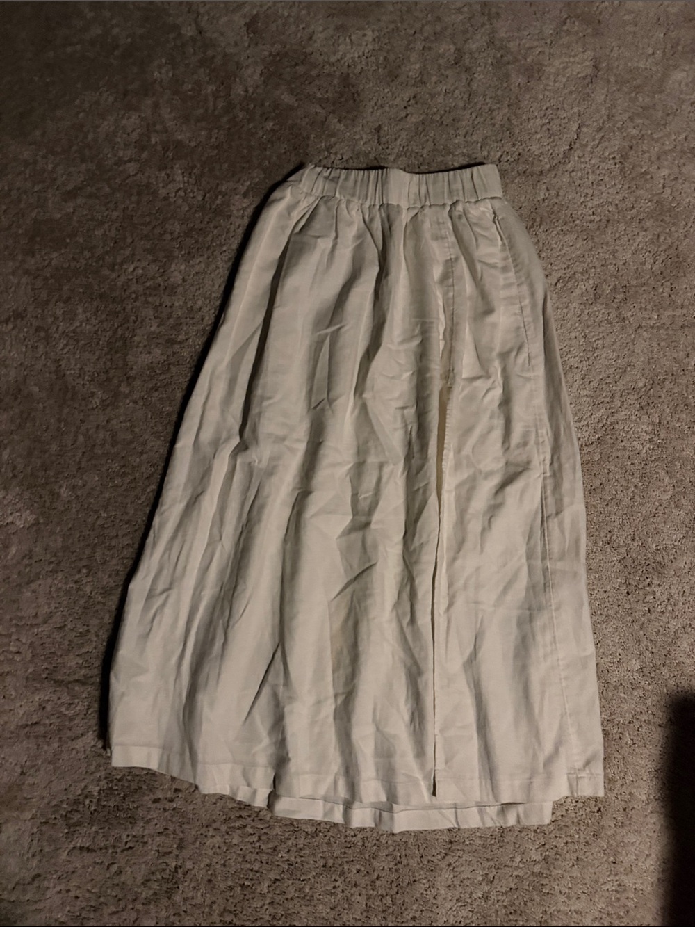 Abercrombie and Fitch white linen maxi Skirt with Elastic Waist